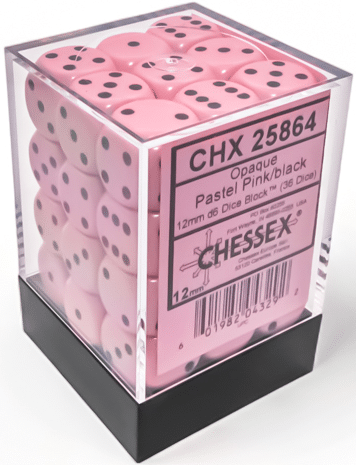 CHX25864 Pastel Pink Block of 36 D6 12mm image 0
